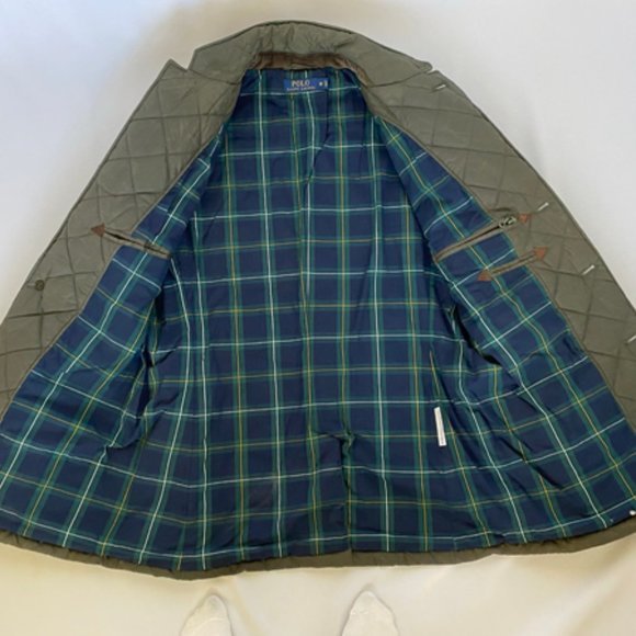 Polo Ralph Lauren Vintage Men's Medium Northfield Quilted Olive Jacket - Picture 12 of 16